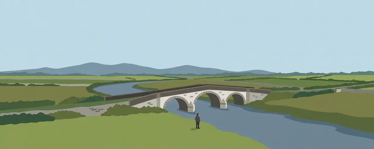 An illustrated landscape of Carlow.