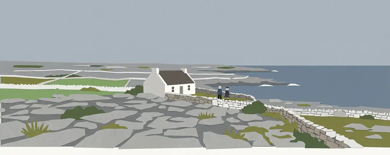 An illustrated landscape of Clare.
