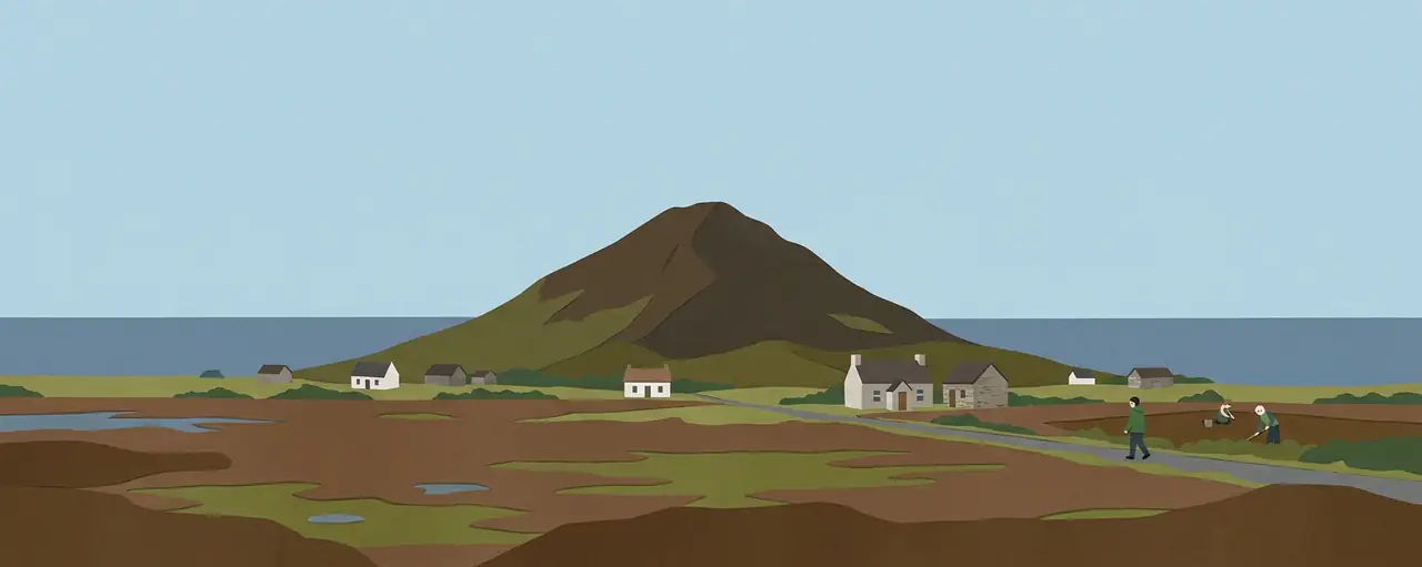 An illustrated landscape of Donegal.