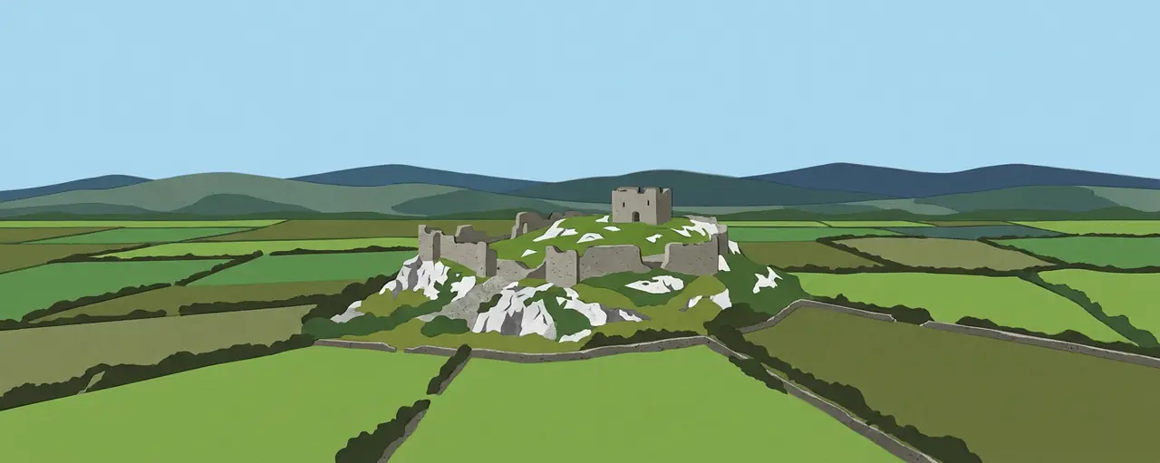 An illustrated landscape of Laois.