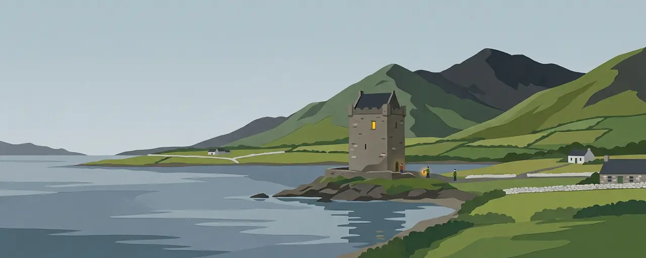 An illustrated landscape of Louth.