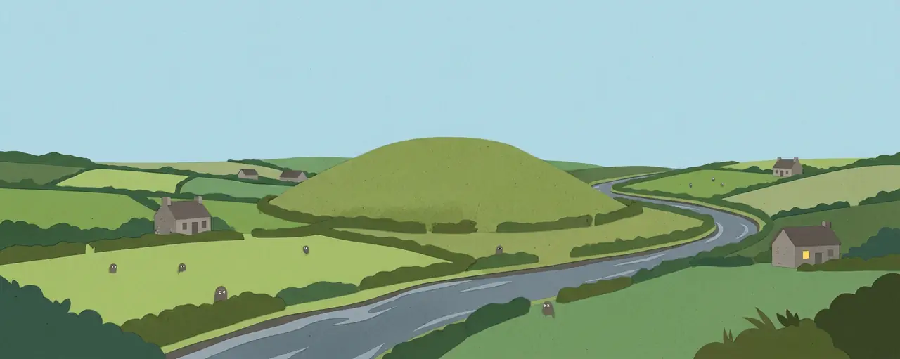 An illustrated landscape of Meath.
