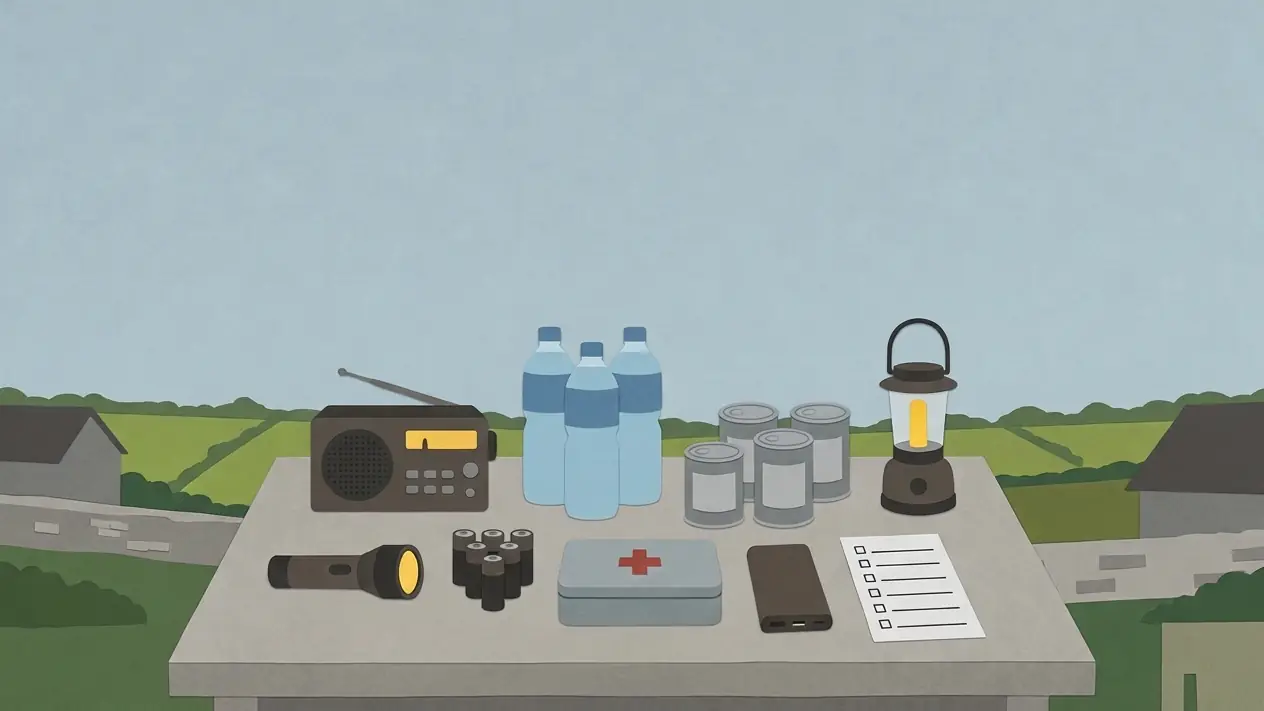 Illustration for food to keep in for an emergency in ireland.