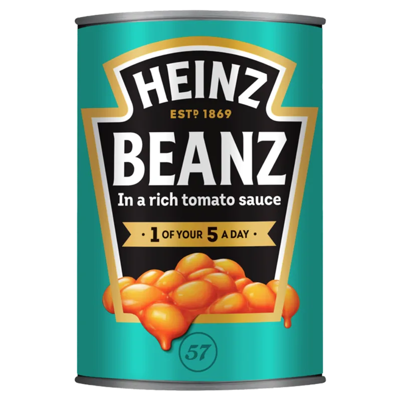 Heinz Beanz tin, representing the food basket.